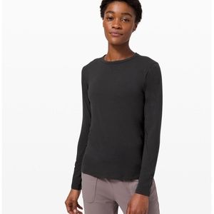 Lululemon Hold Tight Long Sleeve Wool Black 6 NWT